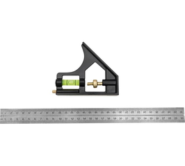 Многофункциональная линейка с уровнем 30см ALUKOMTOOLS